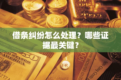 北京借条纠纷怎么处理？哪些证据最关键？